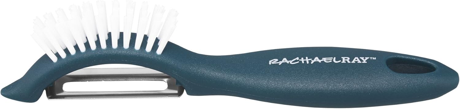 Rachael Ray Vegetarian Peeler 3-in-1 Heat Safe Marine Blue