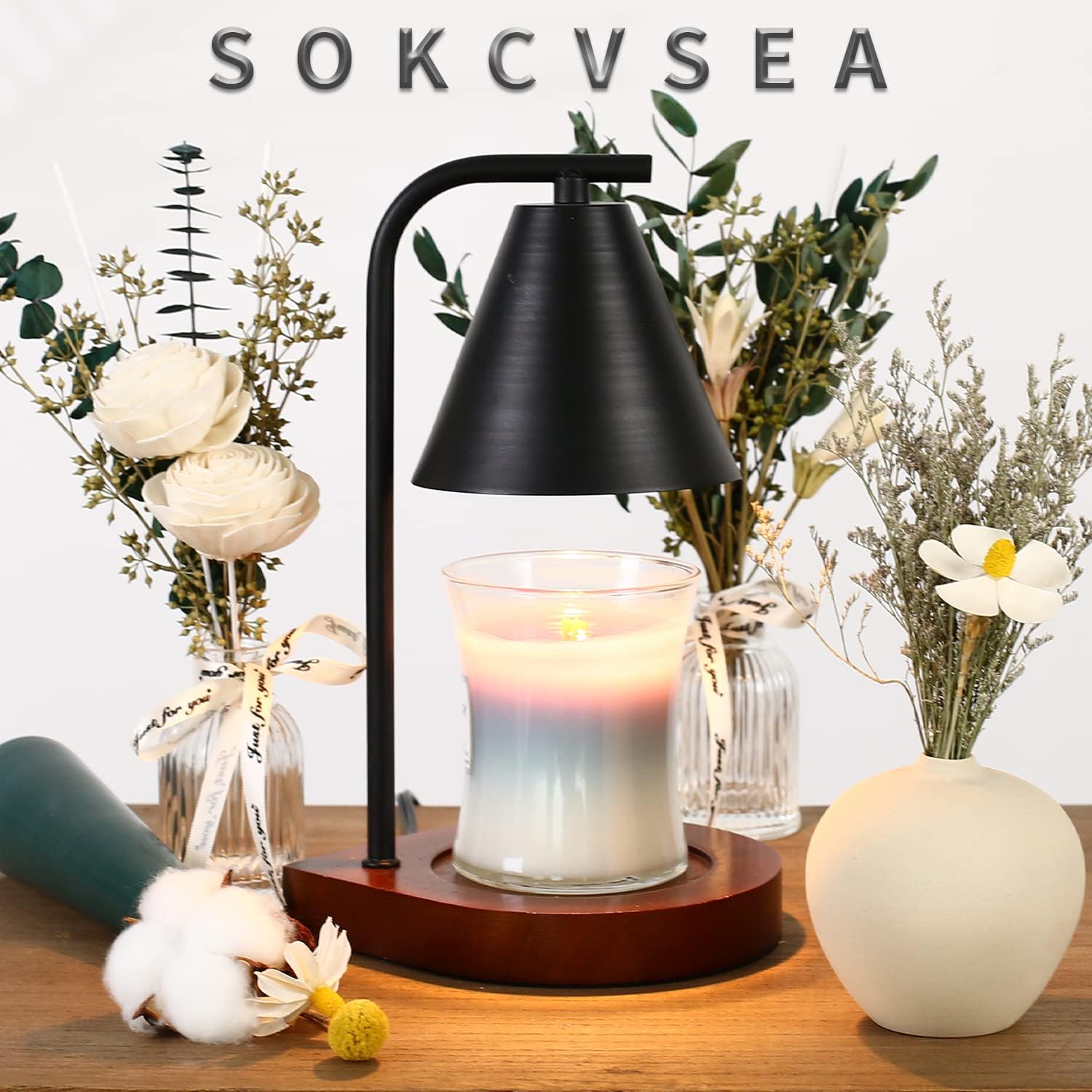 Sokcvsea Candle Warmer Lamp Dimmable Secure Design for Secure Use