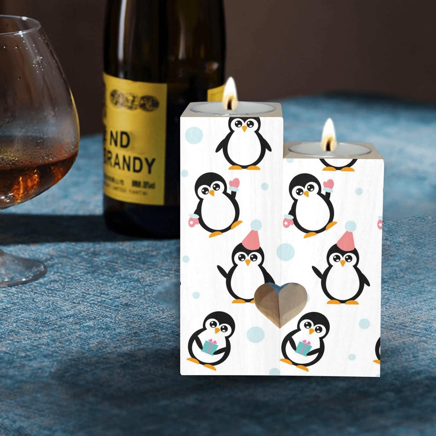 Little Cartoon Penguins Candle Holders
