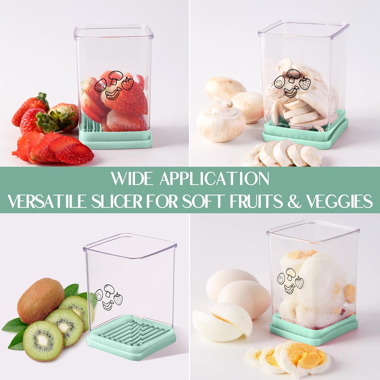 Stainless Steel Fruit Slicer with Push Plate