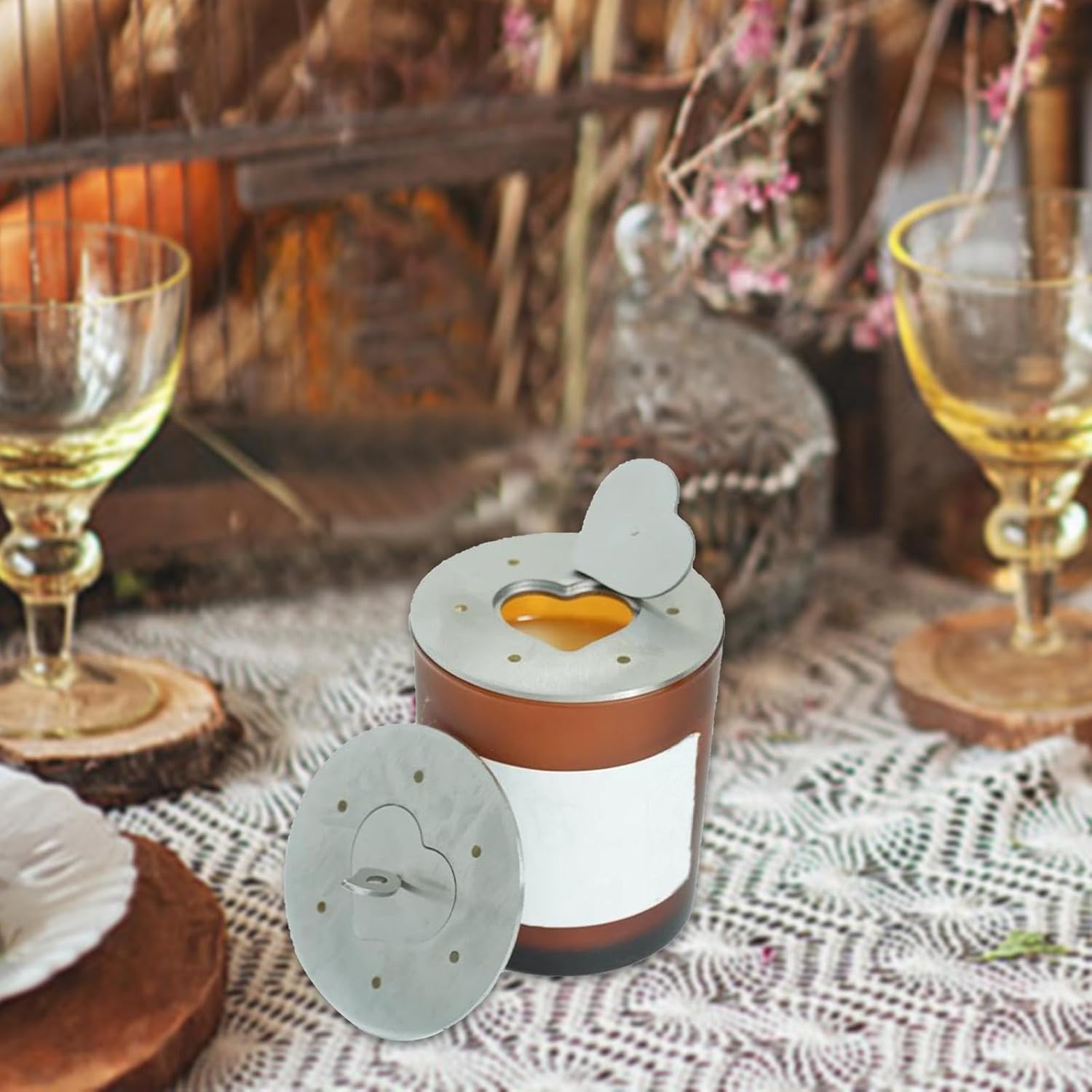 Elegant Glass Candle Holder for Bedroom Decor