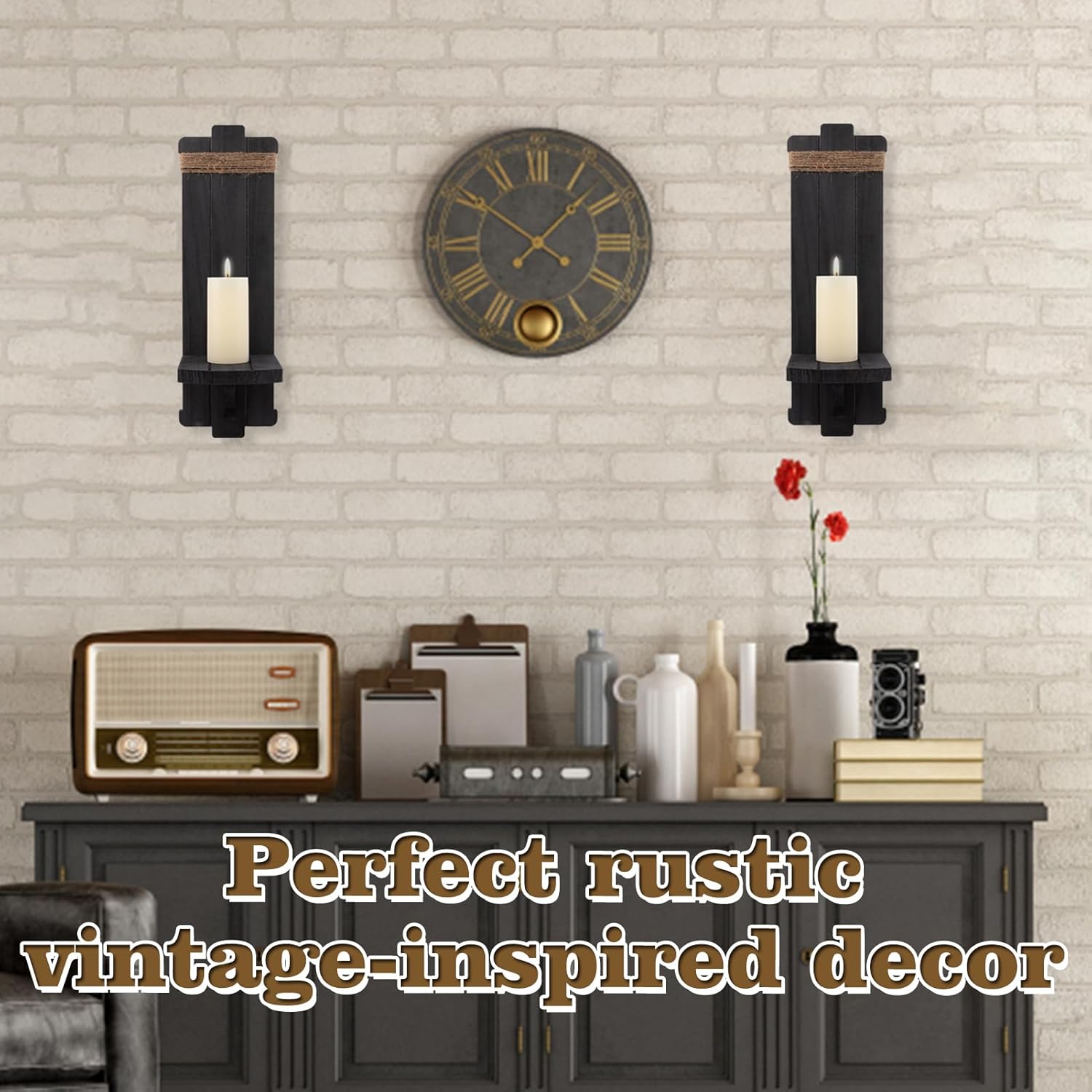 Vibrant farmhouse wall decor candle scones