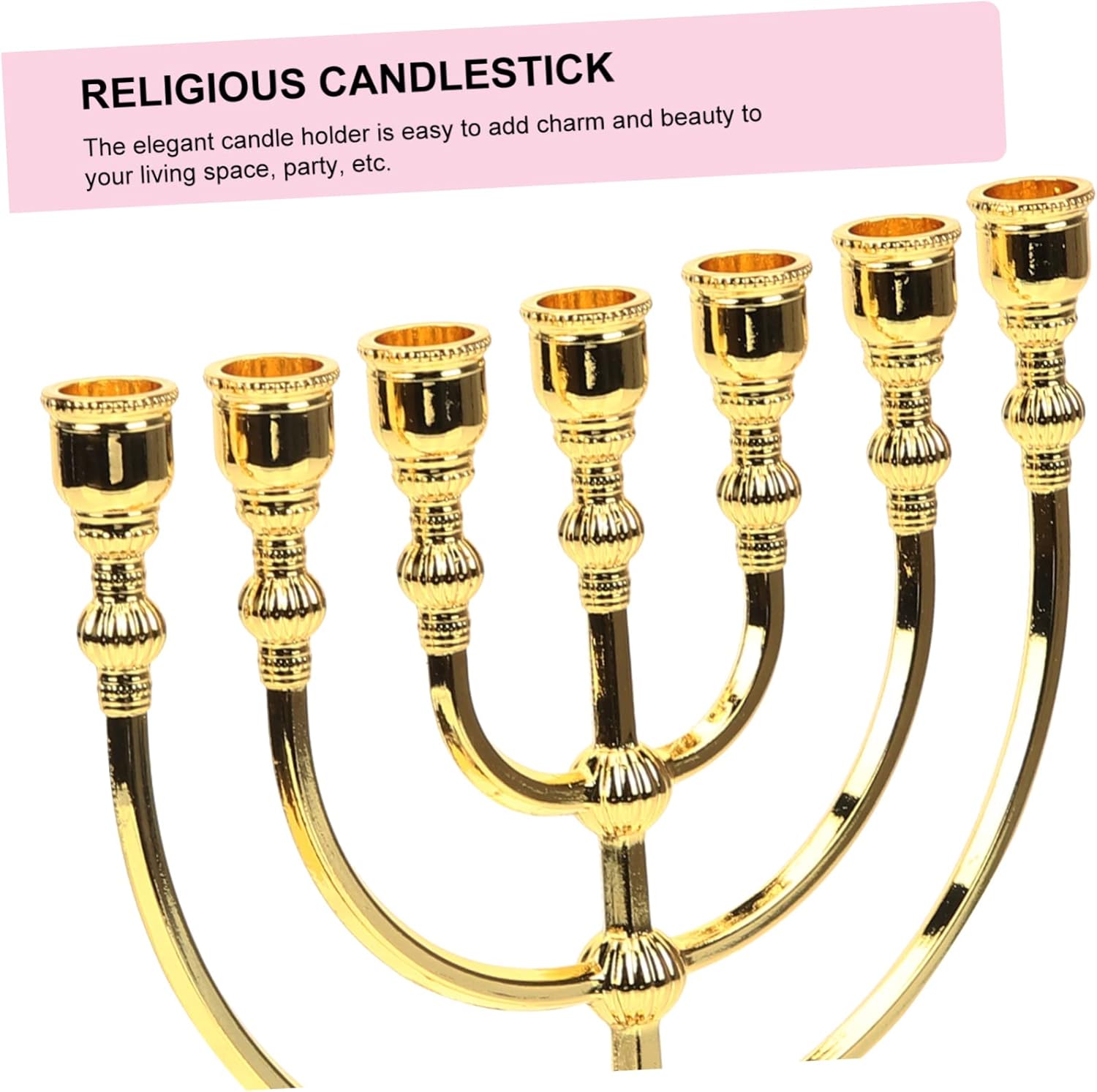 7-Piece Metal Candlestick Set for Israelis
