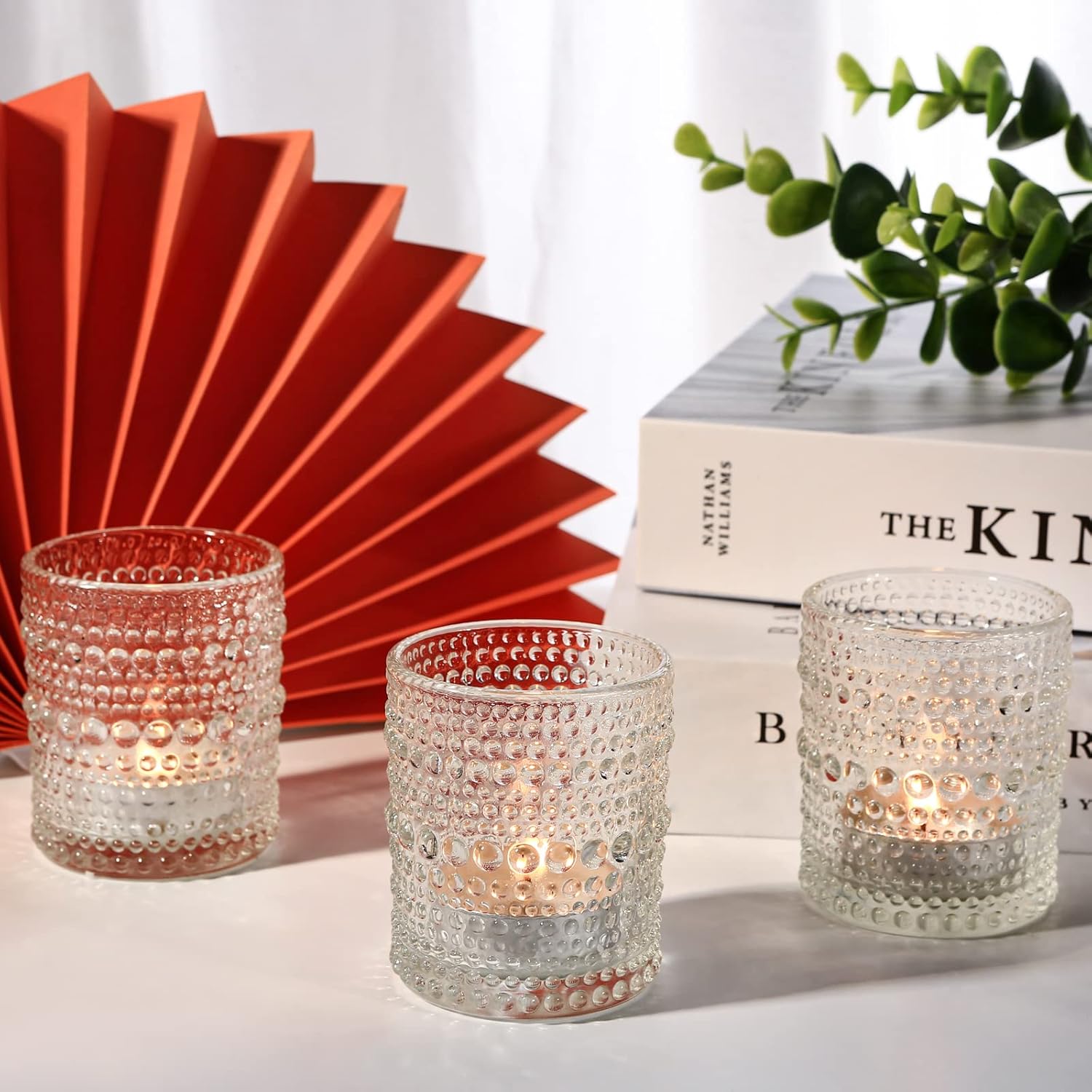 TRIRITE 24-Piece Clear Glass Votive Candle Holders