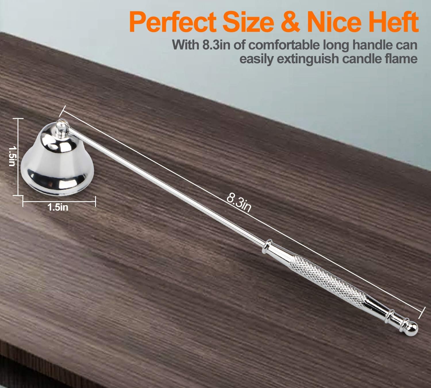 Elegant Long-Handle Stainless Steel Candle Snuffer