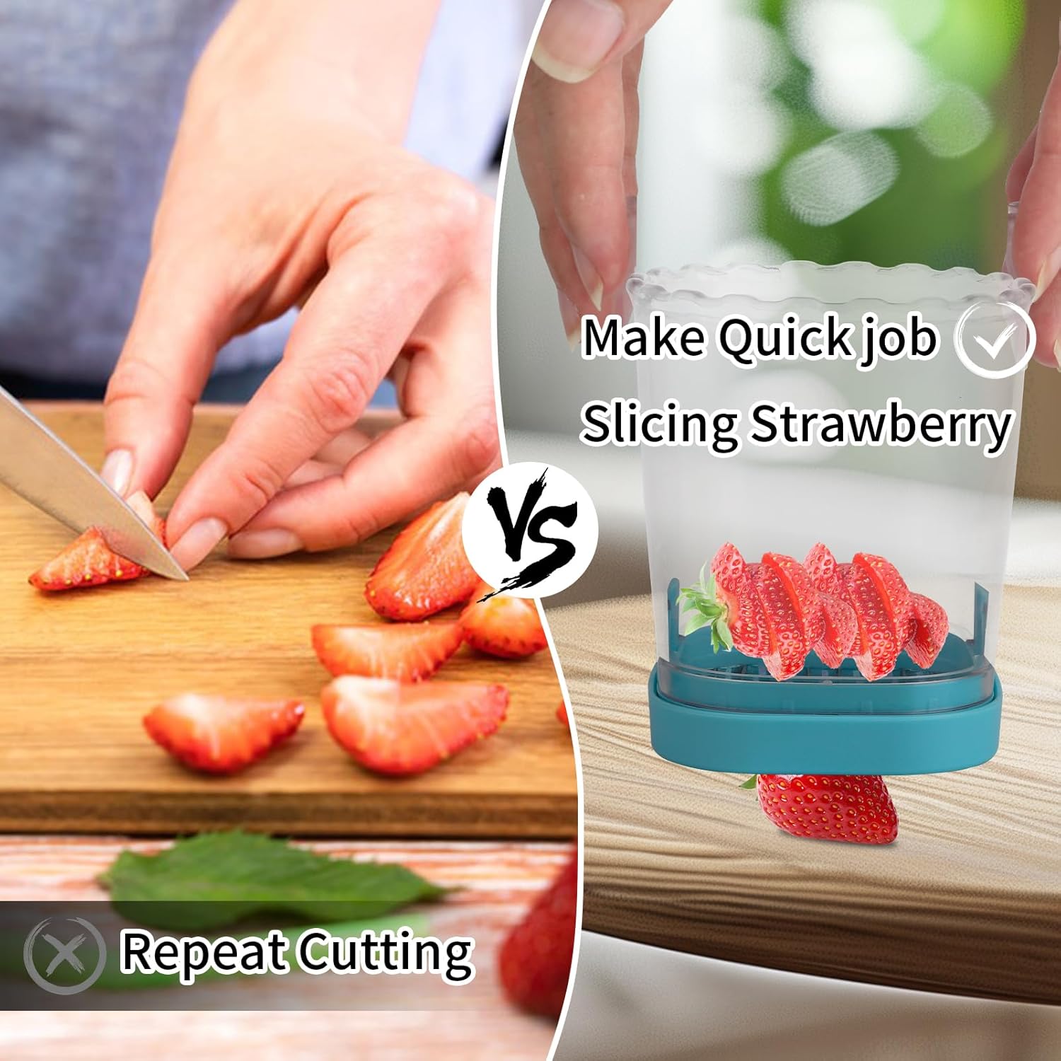 Strawberry Slicer Fruit Cutting Cup