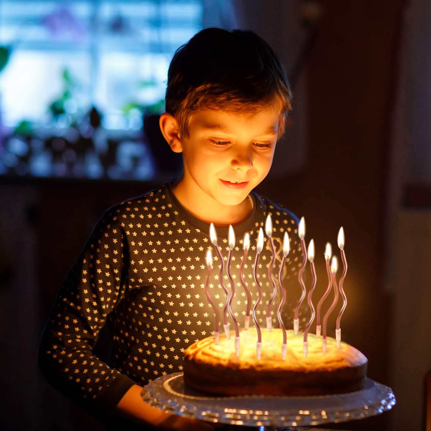 Twisted Birthday Candles with Holders
