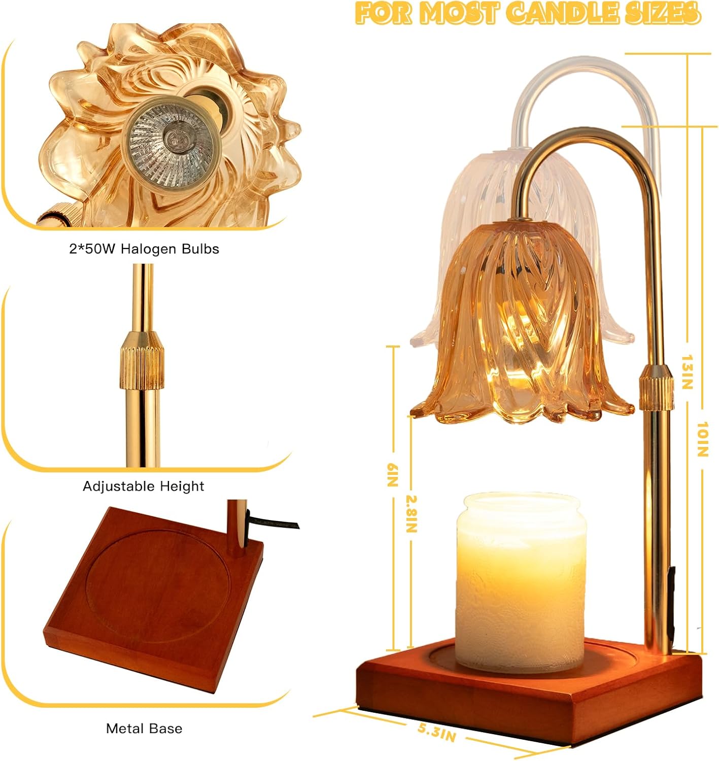 Candle Warmer Lamp with Timer Dimmable Candle Lamp Mothers Day Gift