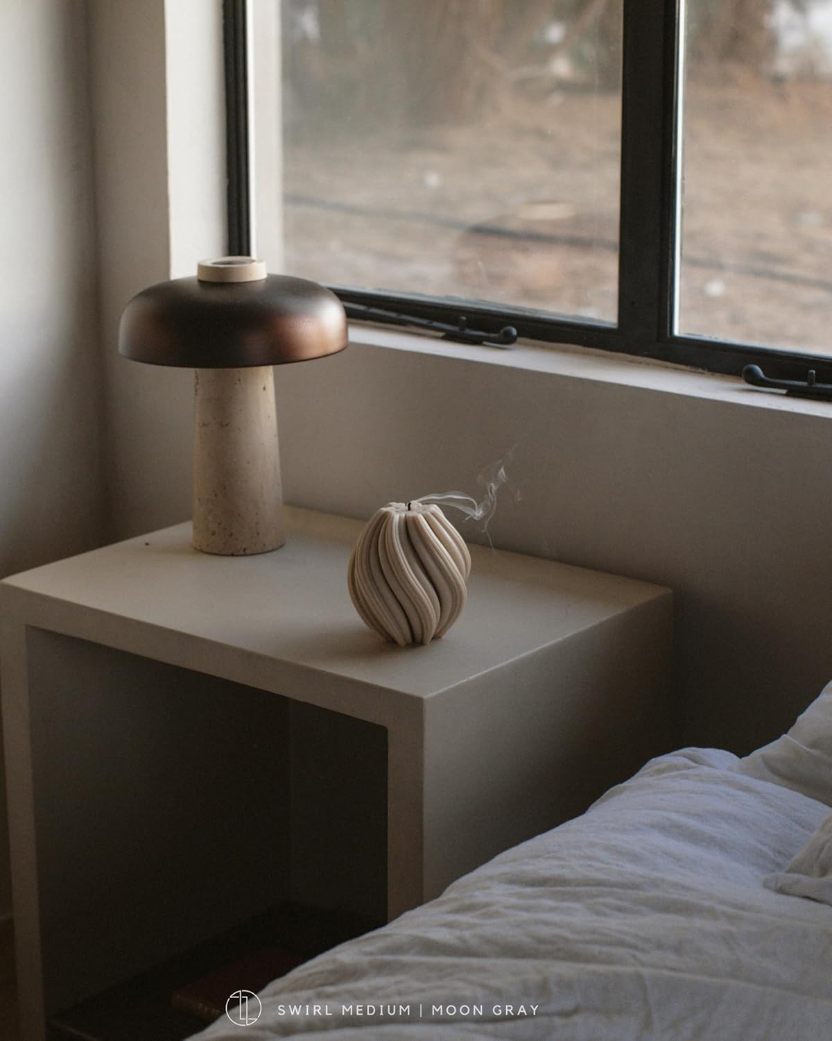 Spiral White Candle for Home Decor