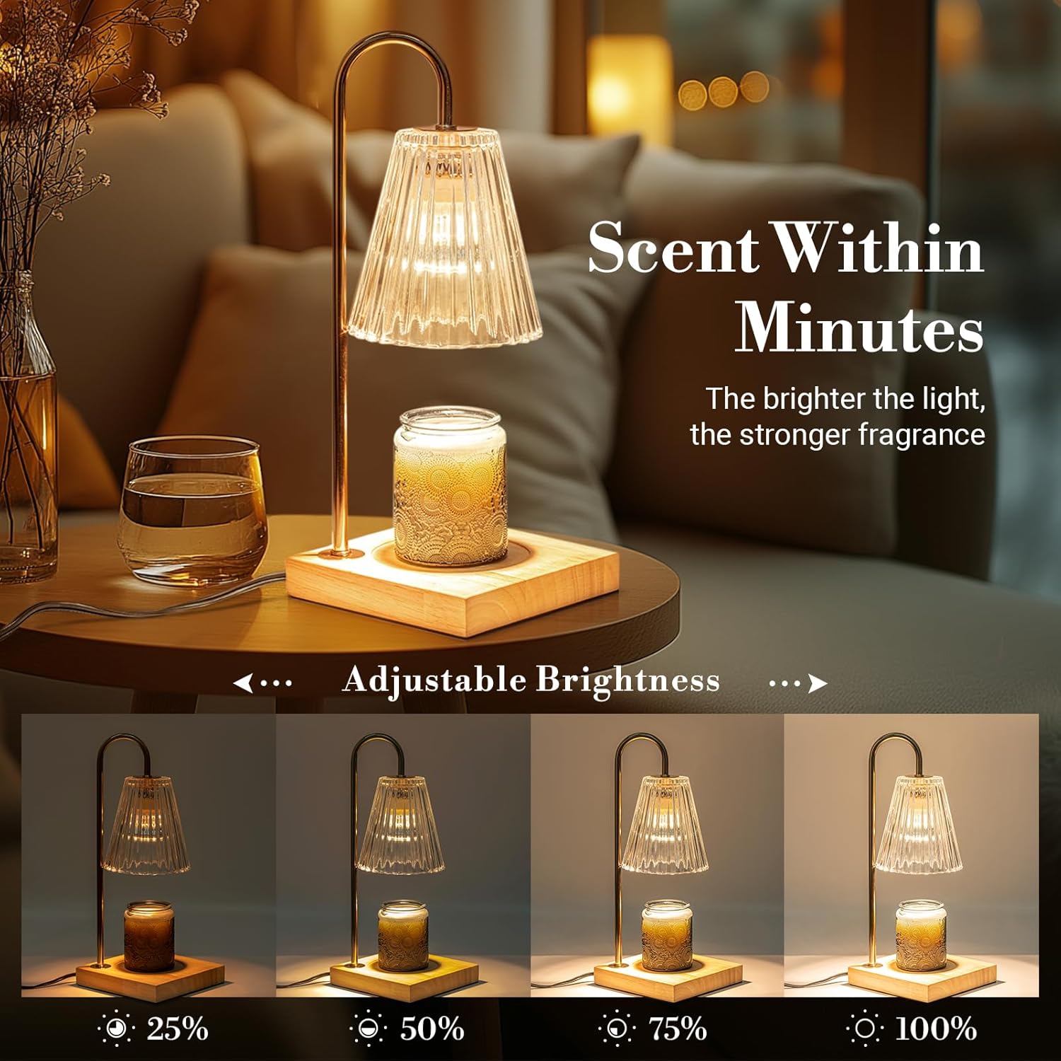 Candle Warmer Lamp with Timer Dimmer for Safe Scented Burning