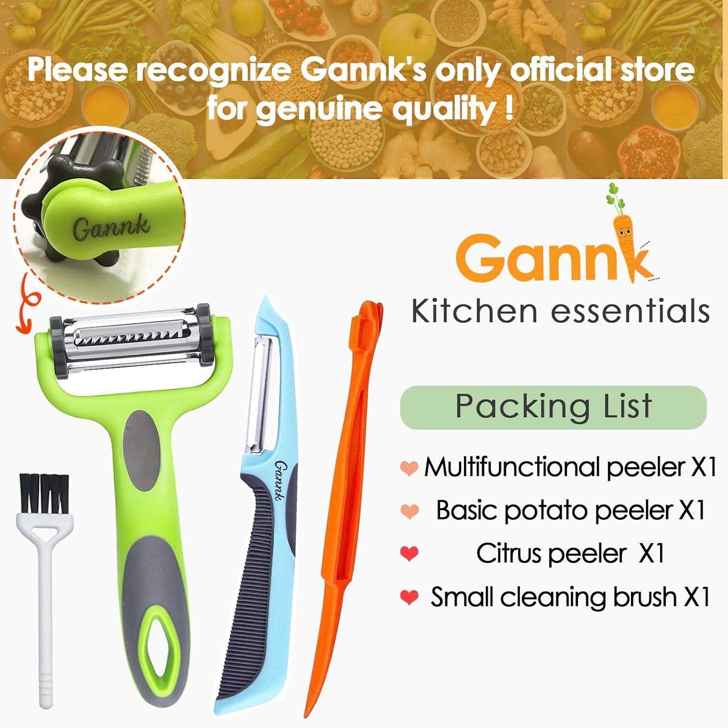 3-in-1 Flexible Vegetable Fruit Peeler