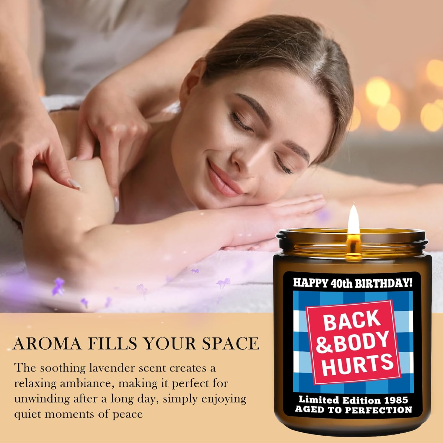 40th Birthday Candle for Women Men - Limited Edition 1985