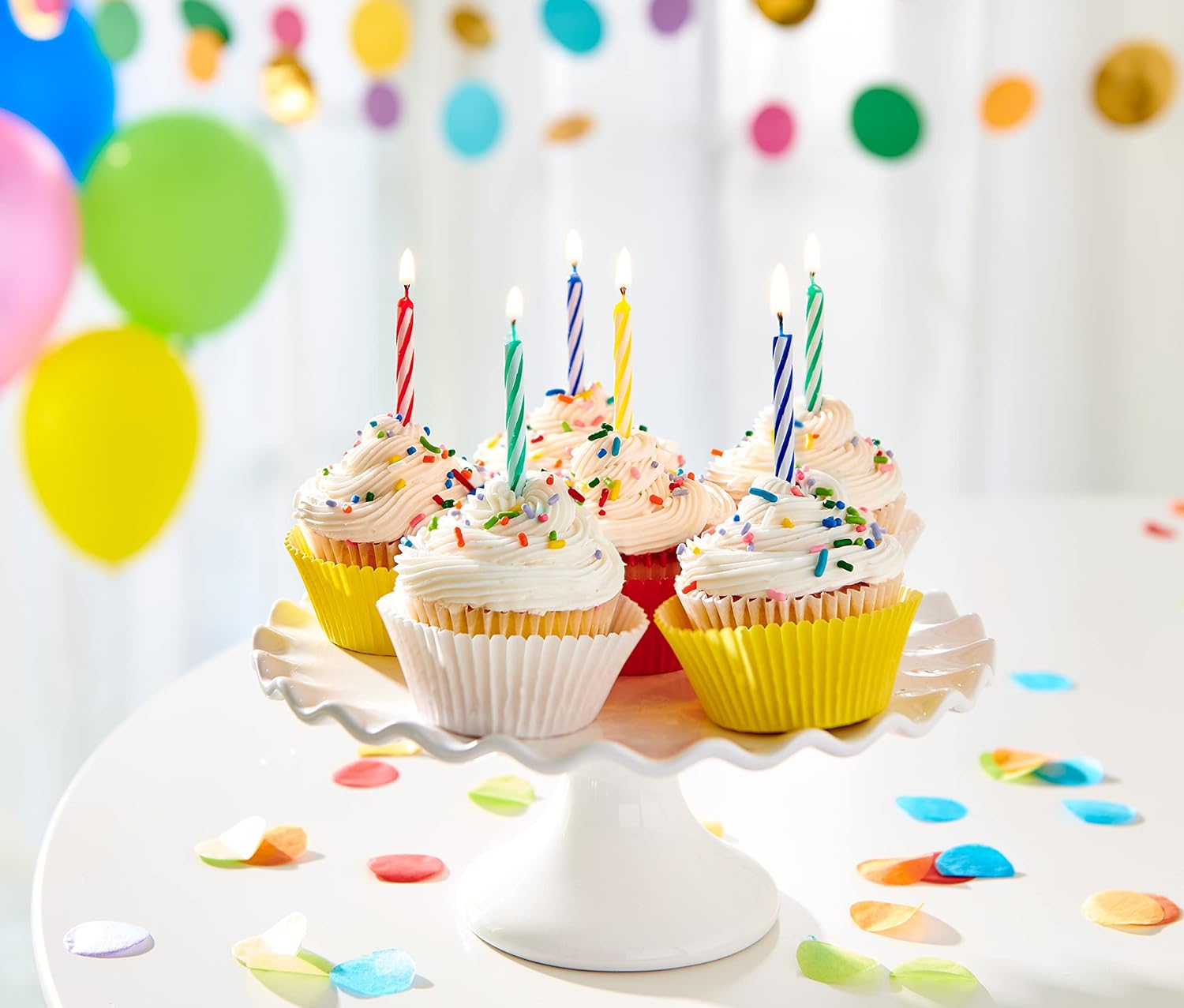 Perfect multicolored set for birthdays