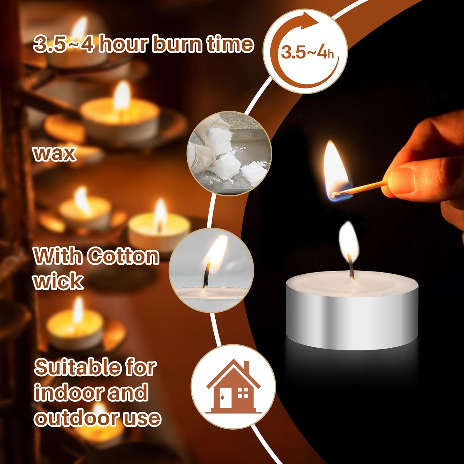 Small Stylish Tea Lights for Home and More