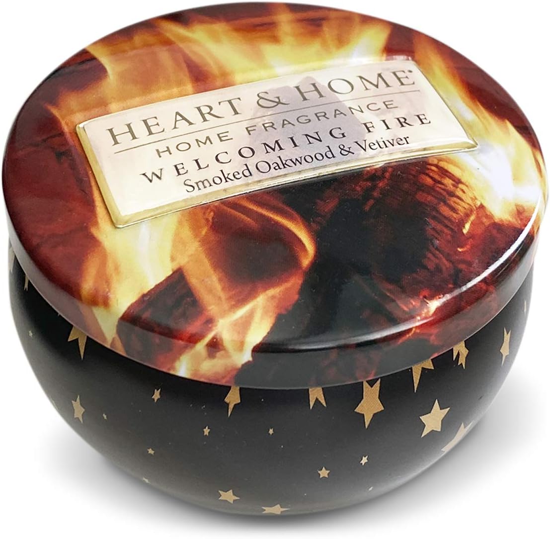 Heart Home Christmas Candle Welcoming Fire