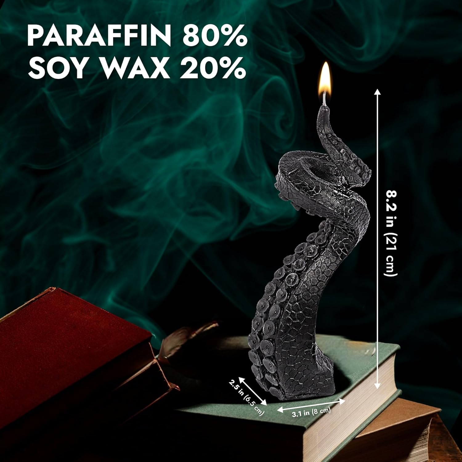 Beyond Spooky Lidy Black Candle Octopus Tentacle