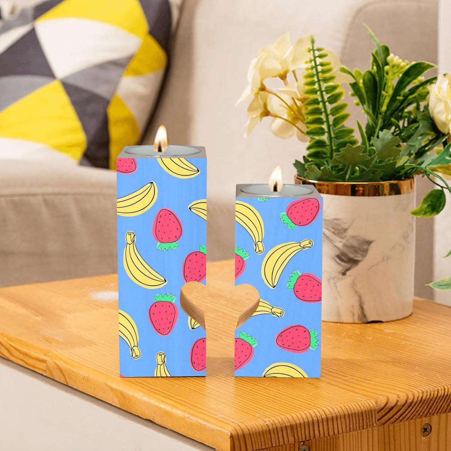 Summer Heart Candle Holders