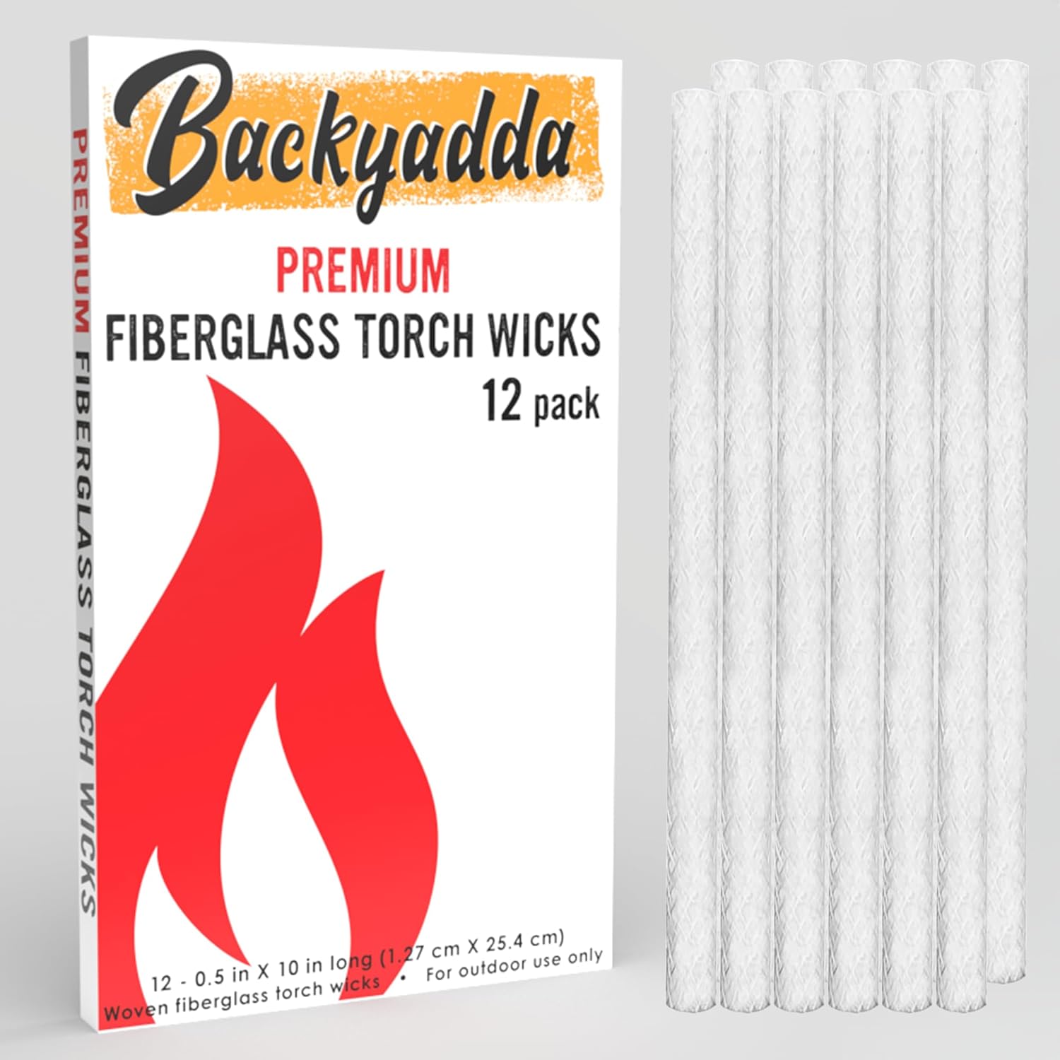 Backyadda Premium Fiberglass Wicks 12 Pack