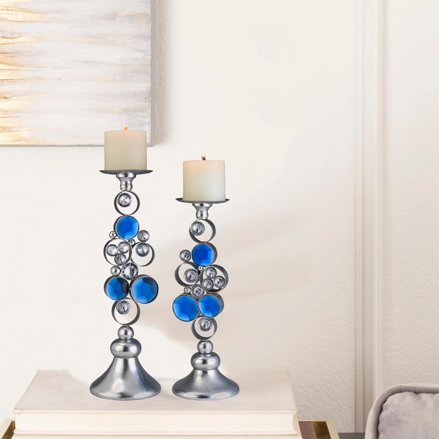 Elegant Candleholders with Vanilla Scented Candles