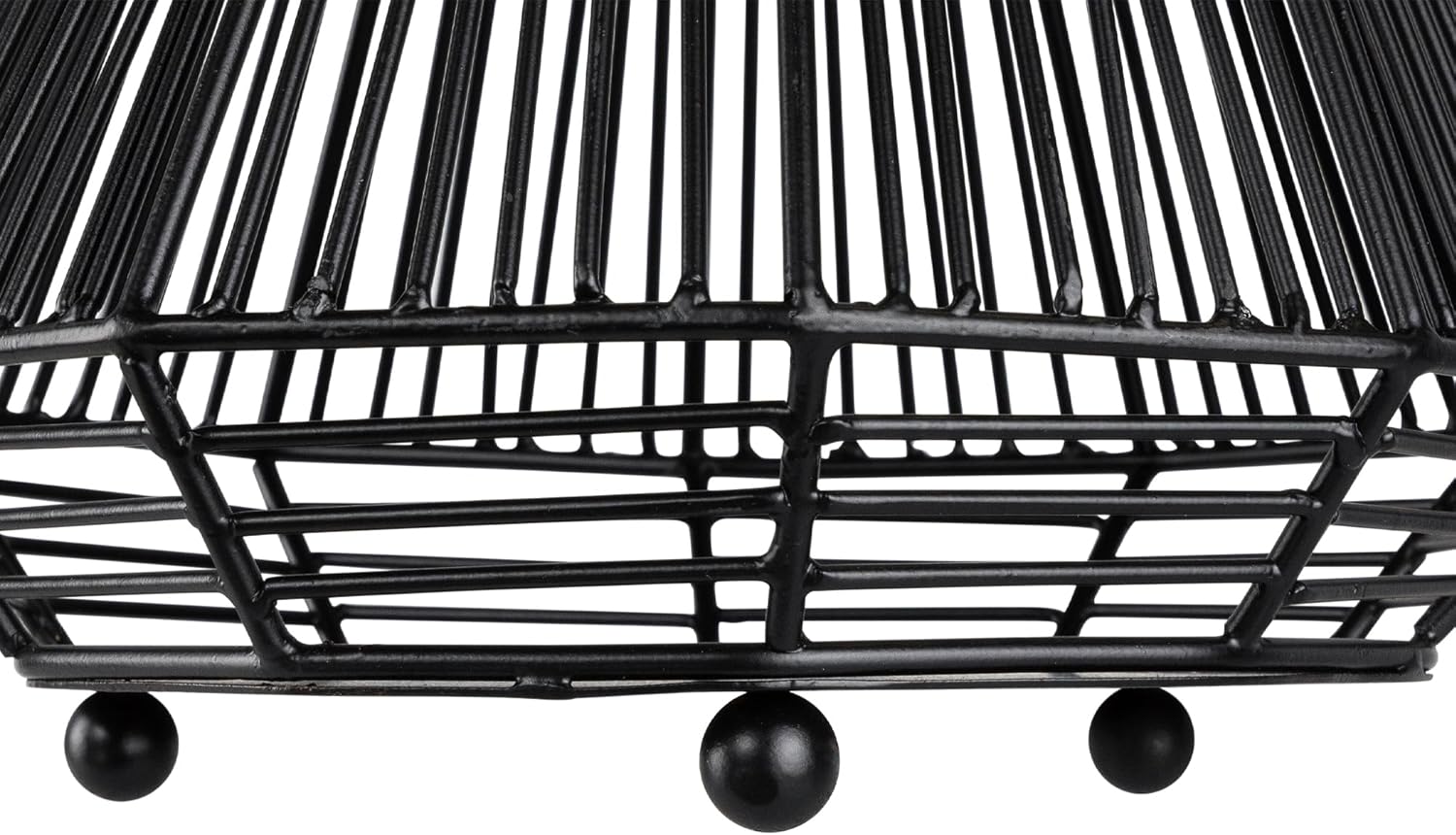 Northlight Medium Iron Geometric Hurricane Candle Lantern - 825 - Black