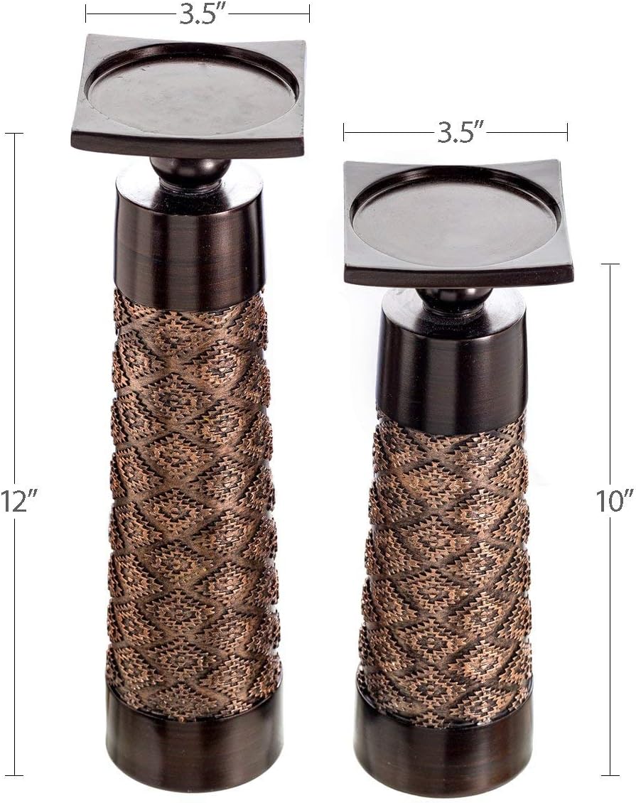 Creative Scents Pillar Candle Holder Set