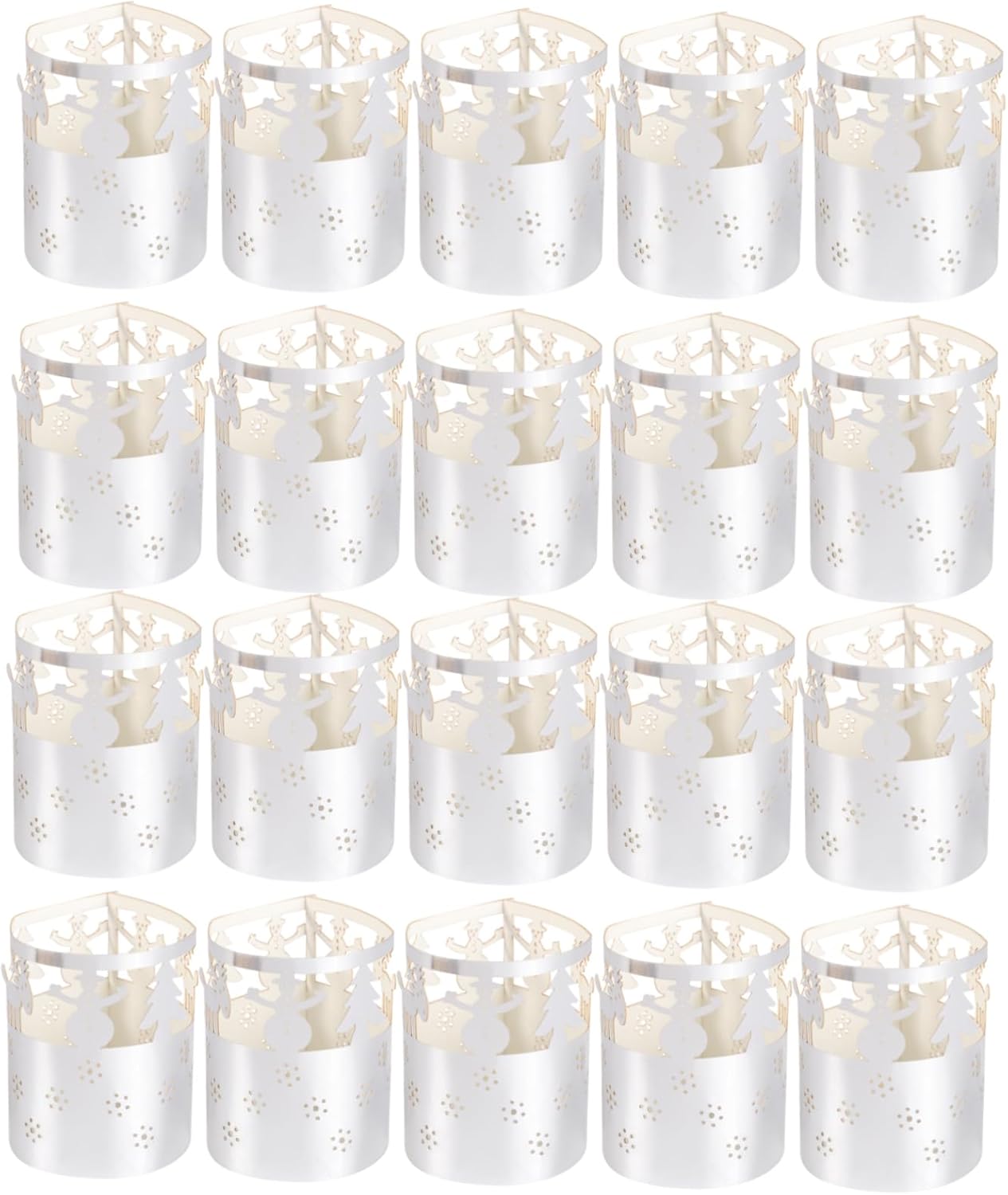 50-Piece Christmas Snowflake Candle Lampshade Decor