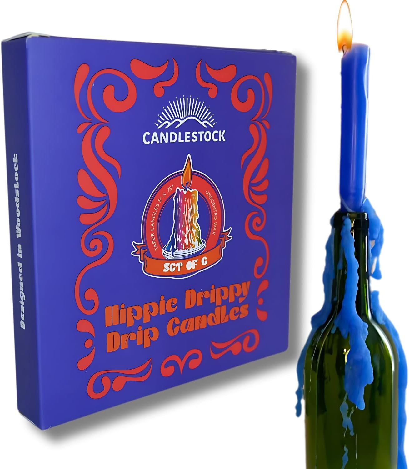 Vibrant Taper Candles in 6 Unique Sizes