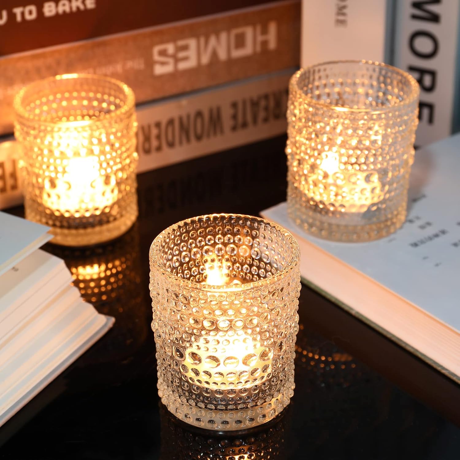 TRIRITE 24-Piece Clear Glass Votive Candle Holders