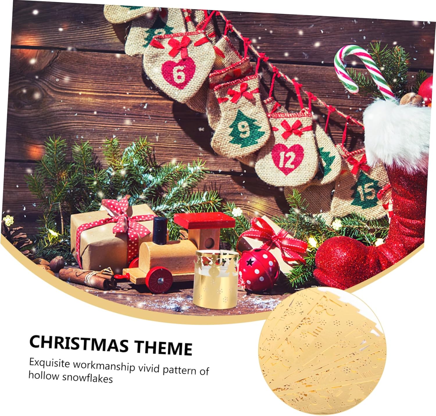 RORPOIR 50-Piece Christmas Candle Lampshade Decorations