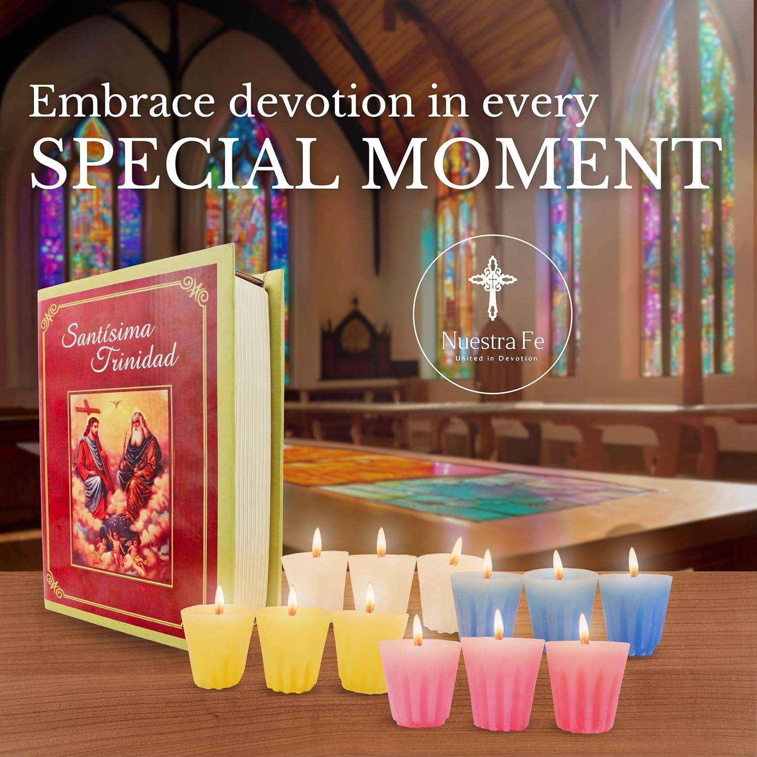 Nuestra Fe 12-Piece Devotional Candle Set