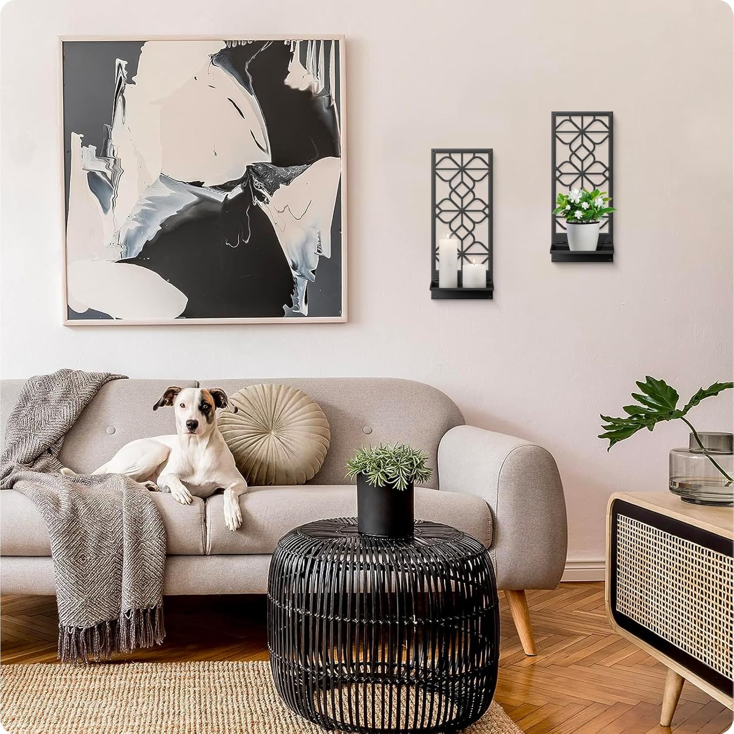 Black Metal Wall Decor Set 2-Pack