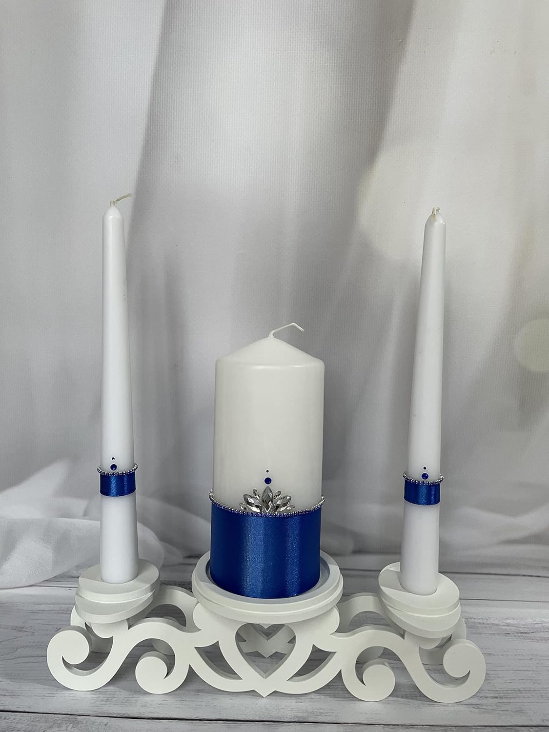 Magik Life Unity Candle Holder Set with Heart