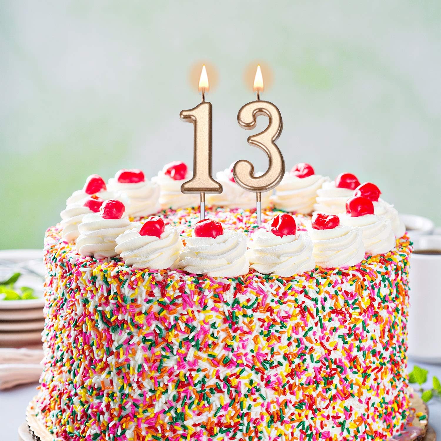 13th Birthday Magic Celebrating a Special Year with Nuanchus 354inch Birthday Candles Topper
