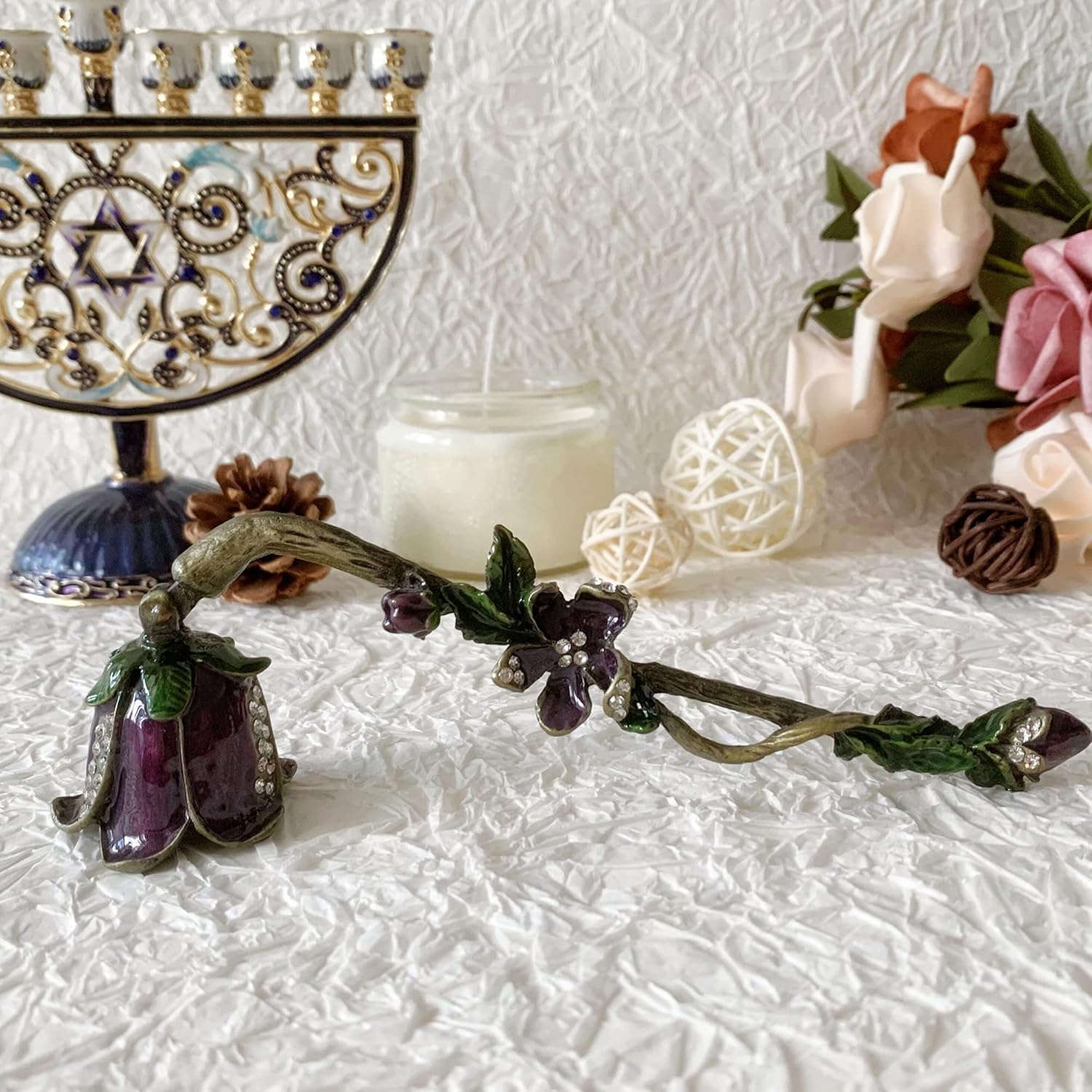 Elegant Metal Candle Snuffer for Hanukkah Unique Gift