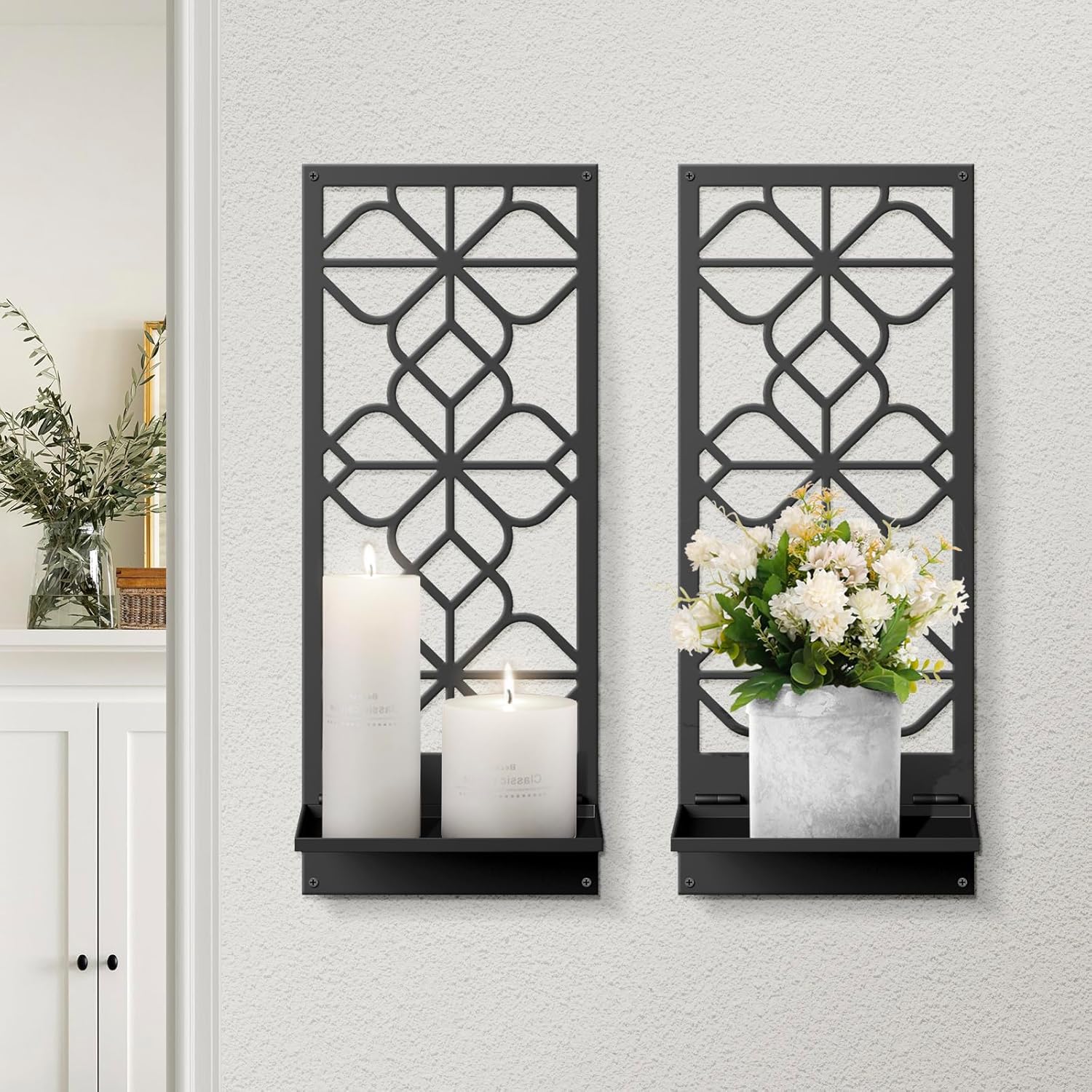 Black Metal Wall Decor Set 2-Pack