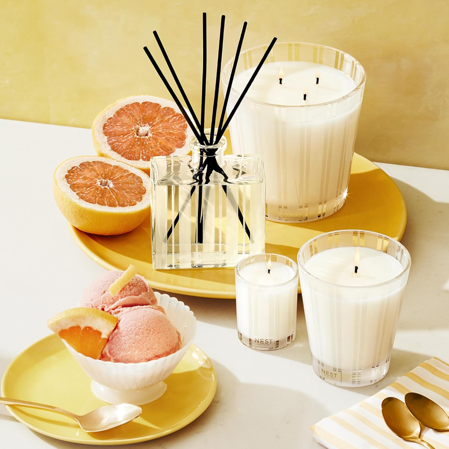 NEST New York Candle Set - Bamboo Grapefruit