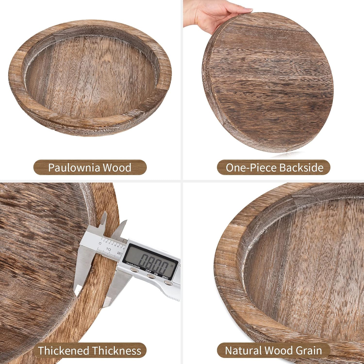 Rustic Wood Table Centerpiece Candle Holder 11x11