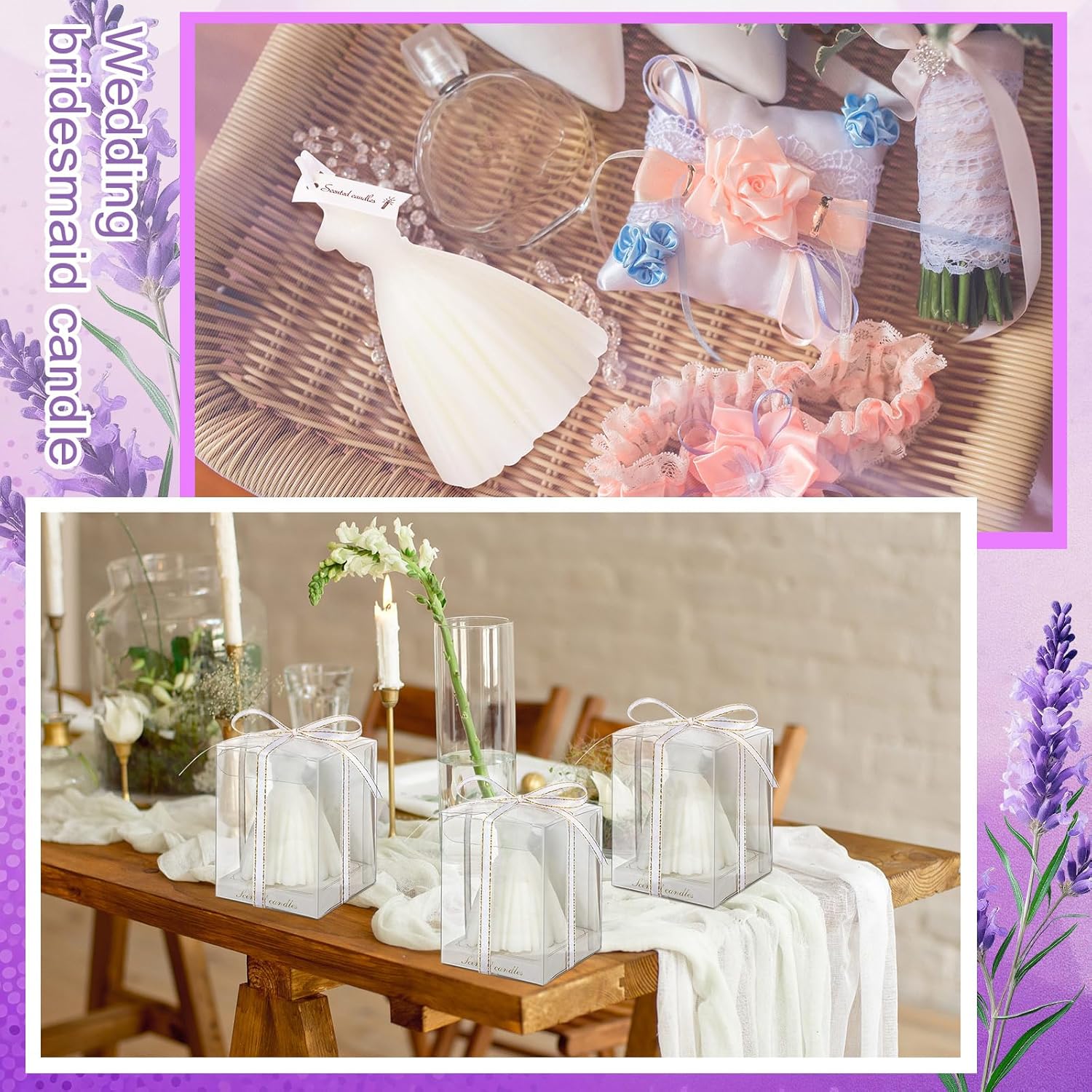 6-Pack Wedding Candle Set