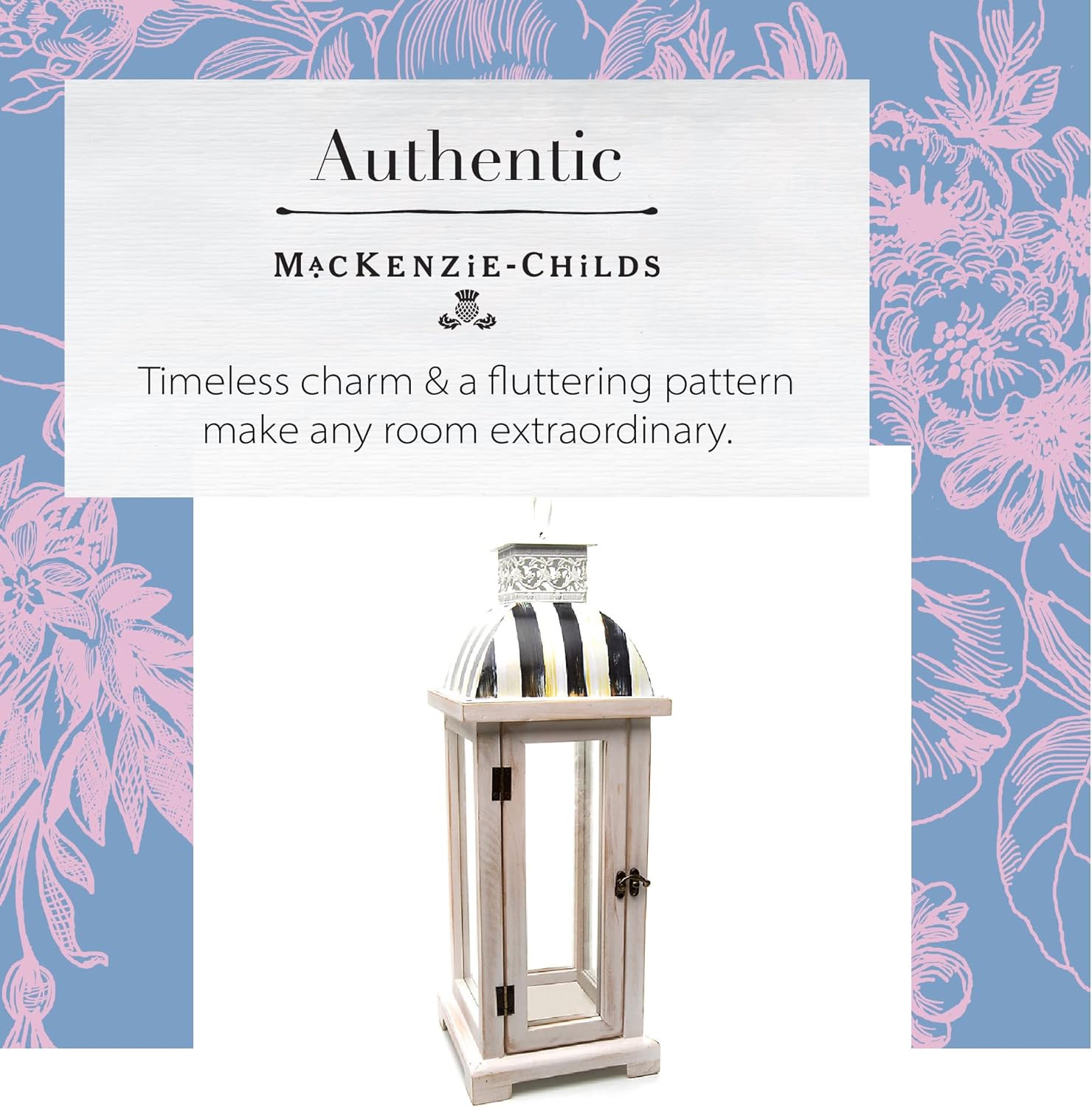 Hand-Crafted Flameless Candle Lantern by Mackenzie-Childs