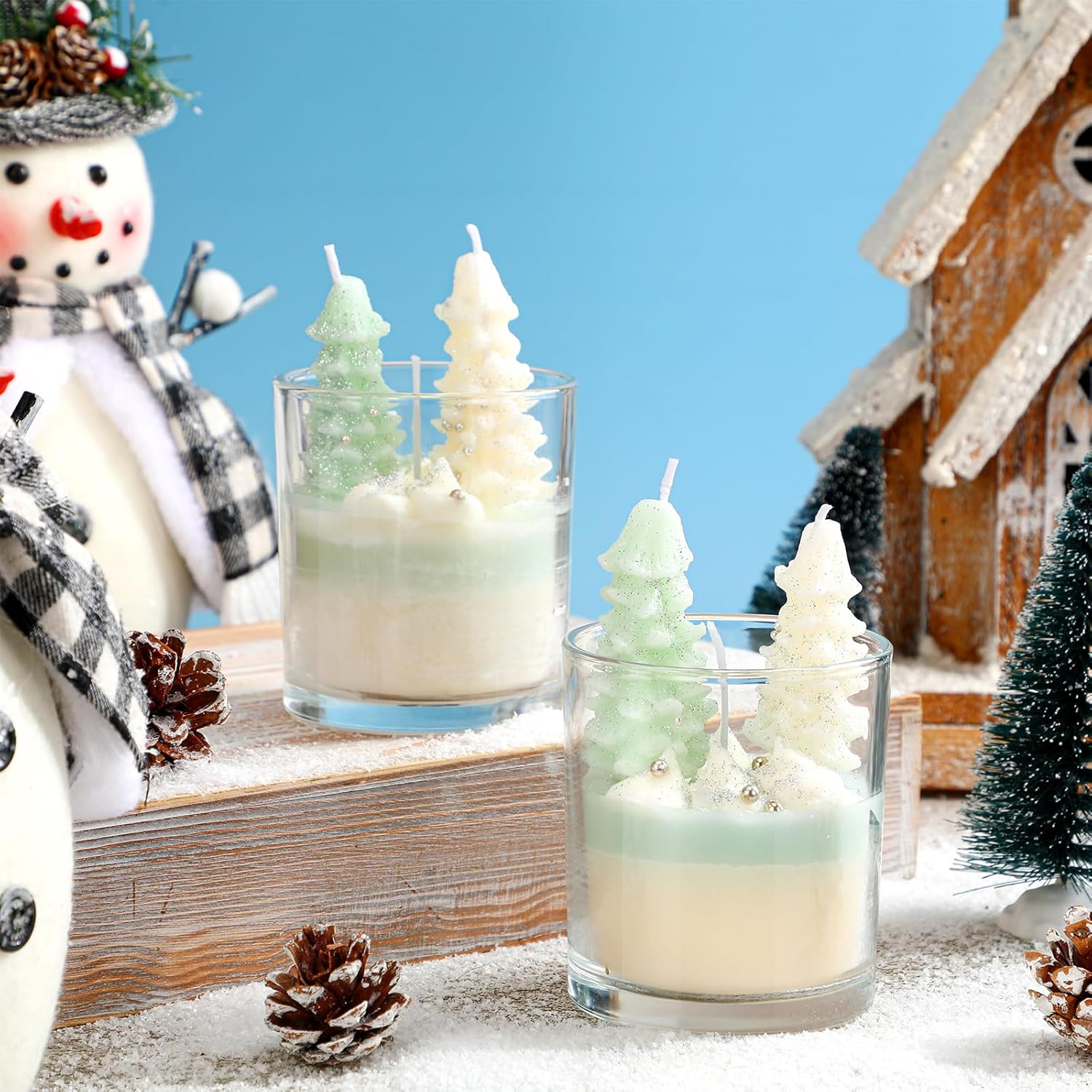 Christmas Aspen Scented Candles DE Winter Decor 2-Pack