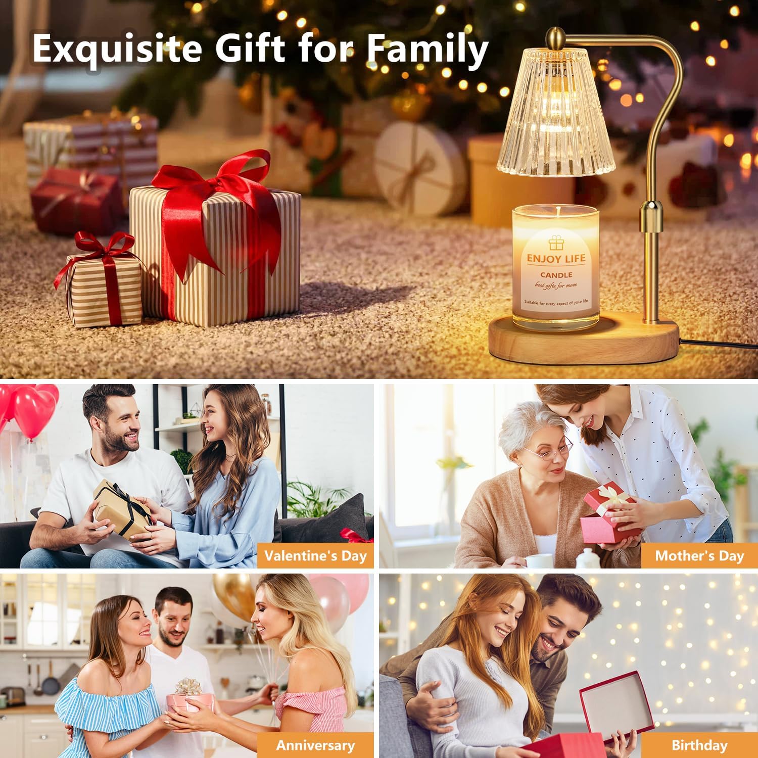 Adjustable Candle Warmer Lamp for Scented Jars