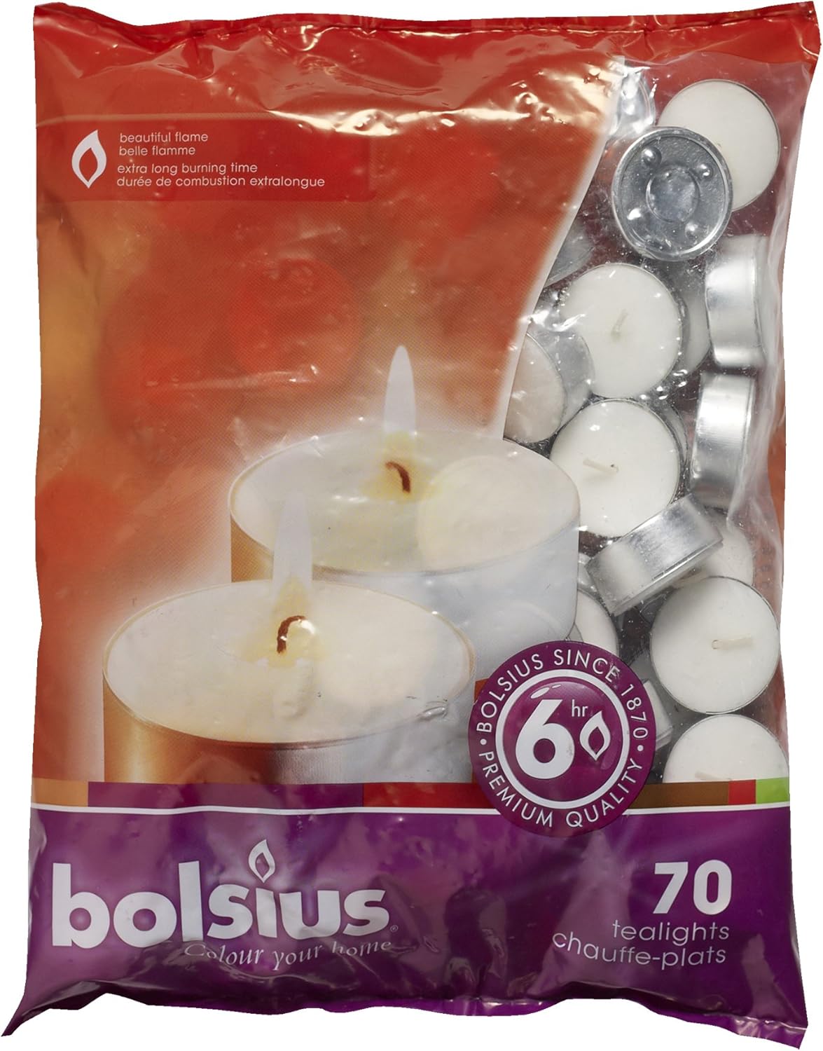 Bolsius 70-Count White Votives - Perfect Choice Small 6-Hr Burn