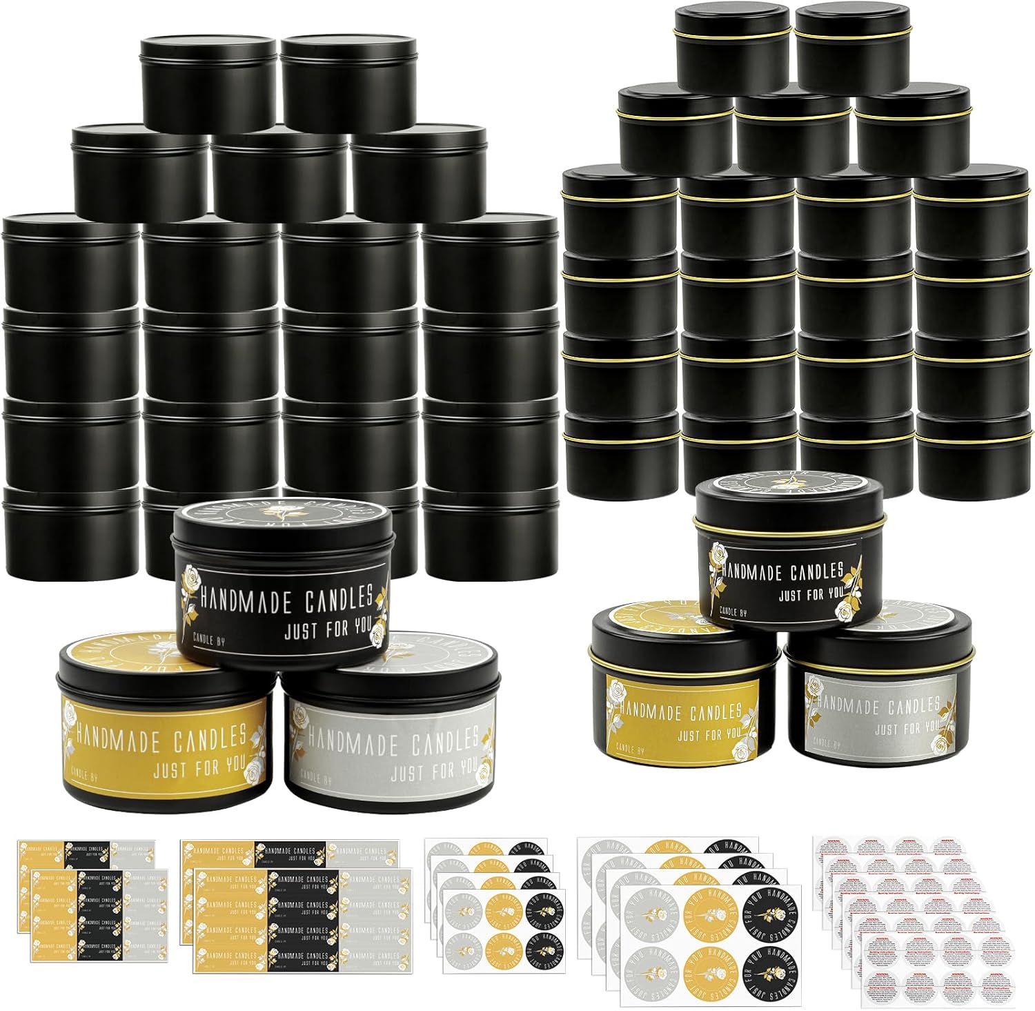 Connoo 24-Piece Candle Tins