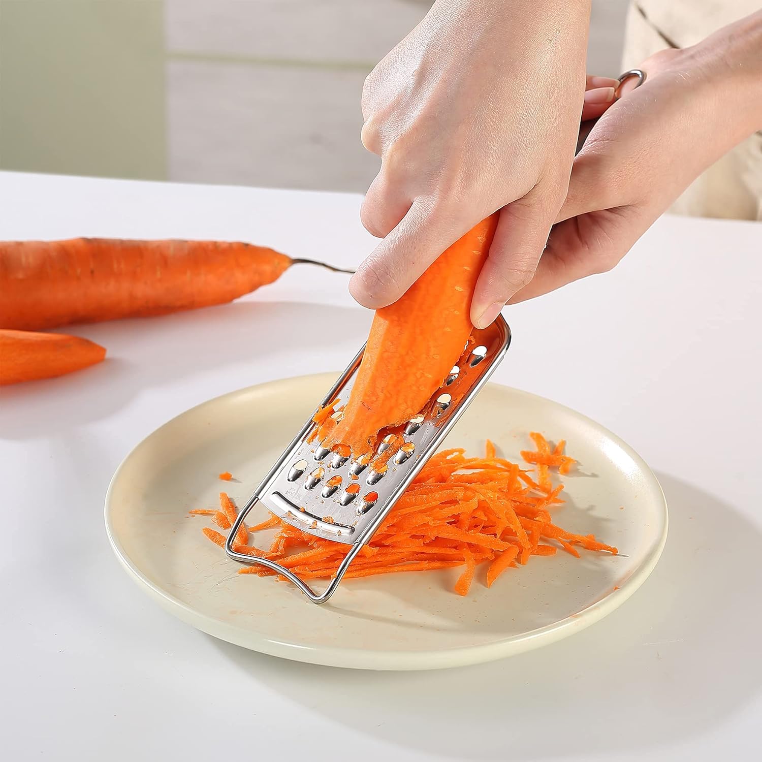 Stainless Steel Cheese Grater Set with Brush