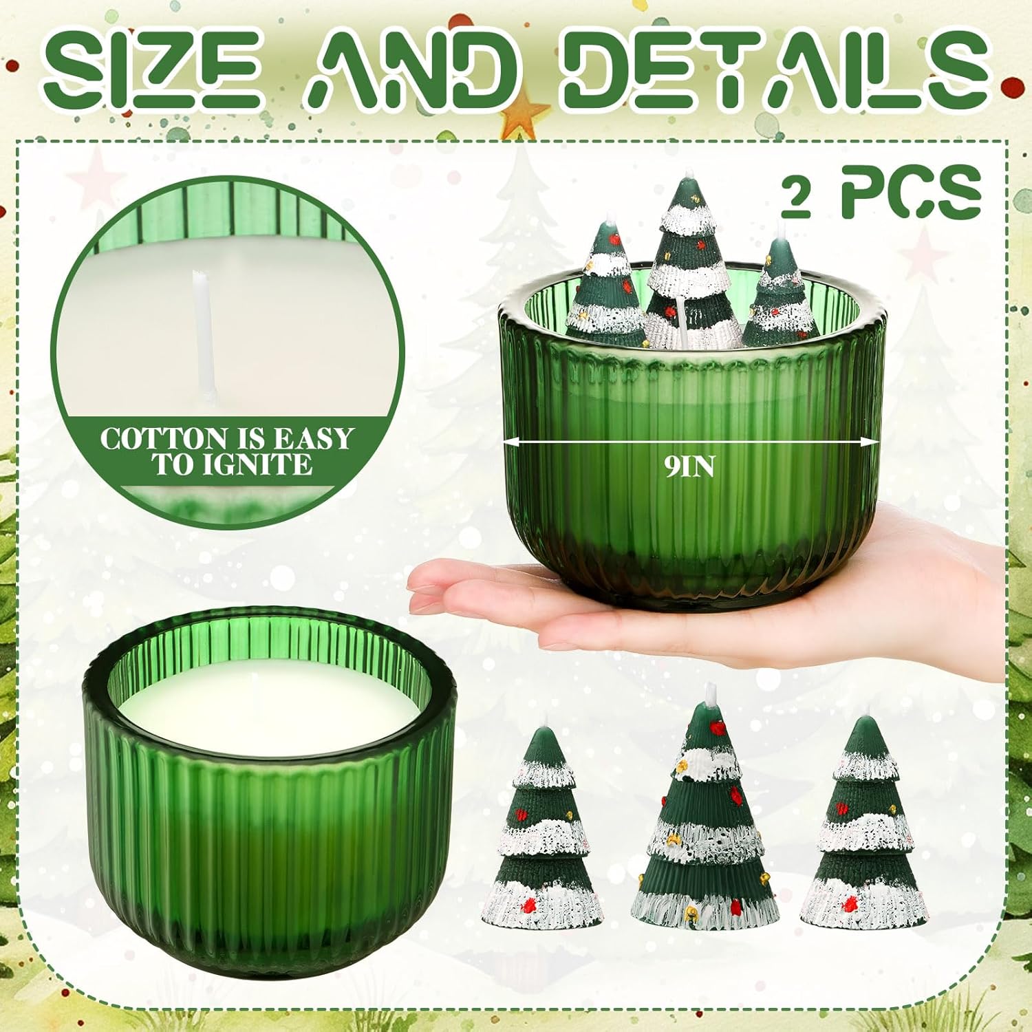 2-Piece Christmas Aspen Scented Tree Candle Set