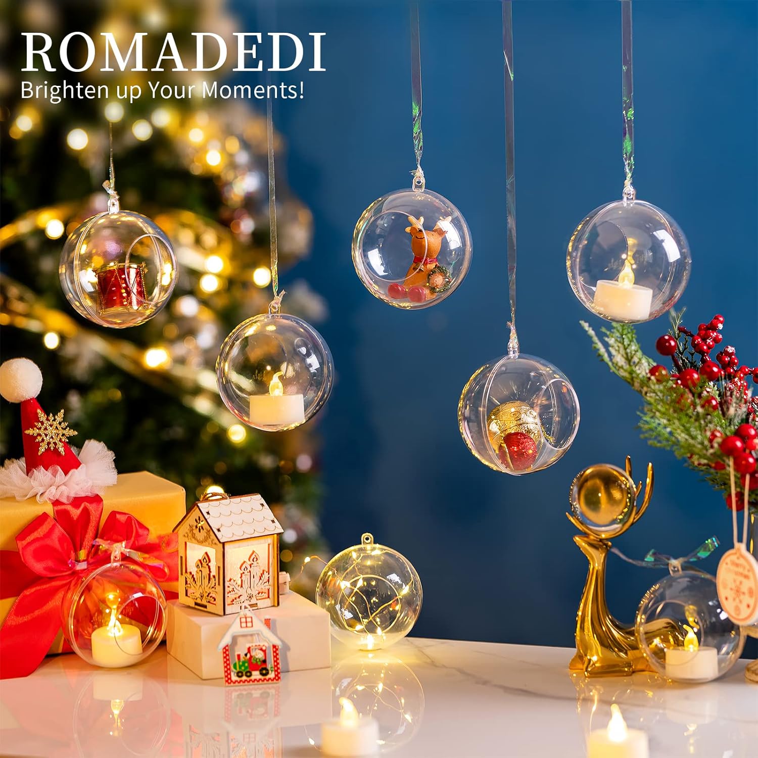 20-Piece Hanging Acrylic Holds for Tealights