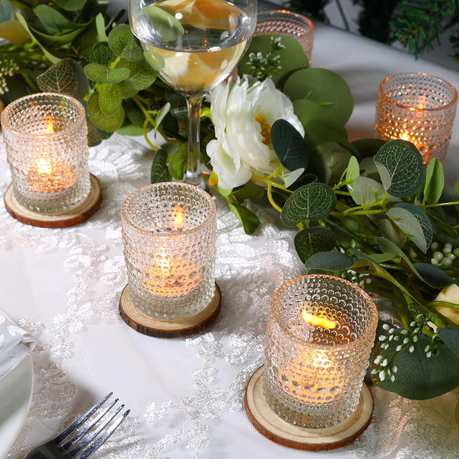 TRIRITE 24-Piece Clear Glass Votive Candle Holders