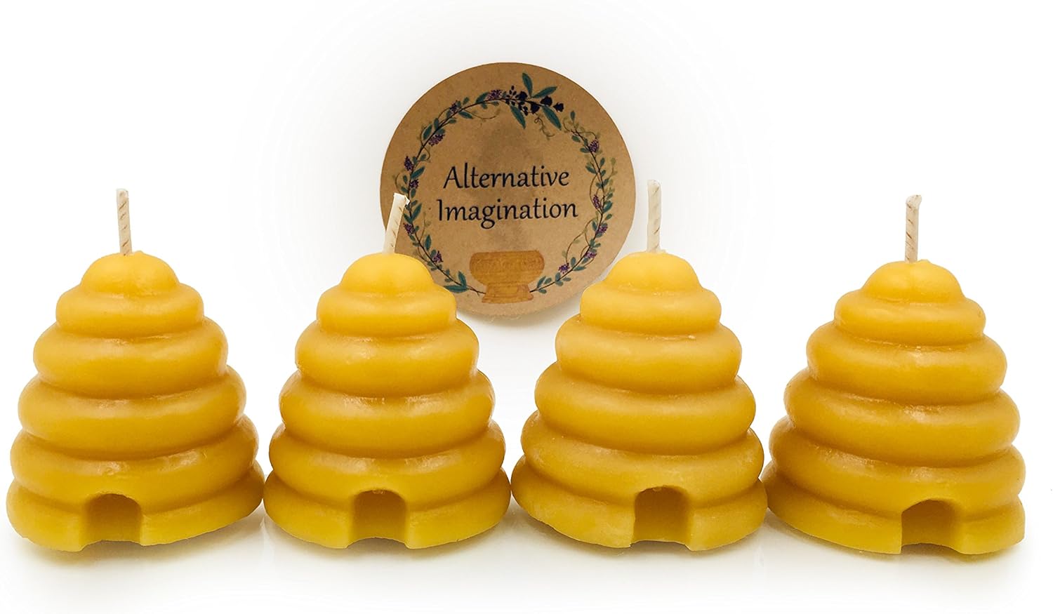 Pure Beeswax Beehive Candles Pack of 4