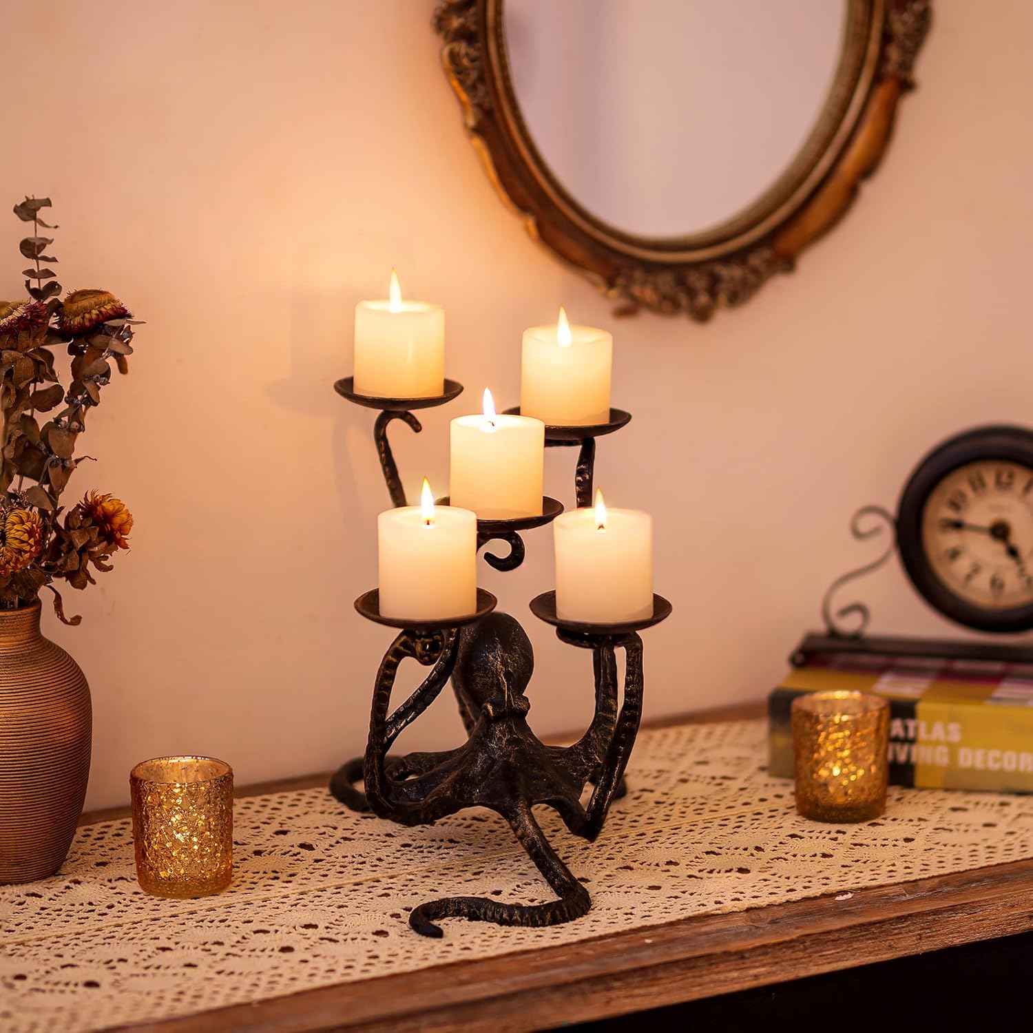 Sziqiqi Gothic Octopus Candle Holder
