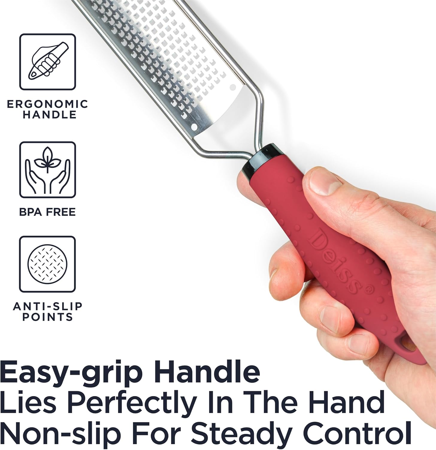 Deiss PRO Lemon Zester Cheese Grater